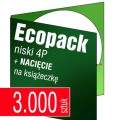 Ecopacki niskie 4P z nacięciem na książeczkę, jednołamowe, 1 płyta - druk pełnokolorowy - 3.000 szt.