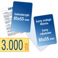 kalendarzyki kieszonkowe, karty stałego Klienta, karty rabatowe - pakiet 3.000 szt.