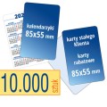 kalendarzyki kieszonkowe, karty stałego Klienta, karty rabatowe - pakiet 10.000 szt.