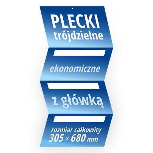 Plecki do kalendarzy trójdzielnych ekonomicznych z główką