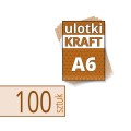 Ulotki na brązowym papierze KRAFT - A6 w atrakcyjnej niskiej cenie, z drukiem białym