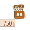 Ulotki na brązowym papierze KRAFT - A6 w atrakcyjnej niskiej cenie, z drukiem białym