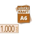 Ulotki na brązowym papierze KRAFT - A6 w atrakcyjnej niskiej cenie, z drukiem białym