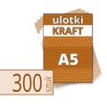Ulotki na brązowym papierze KRAFT - A5 w atrakcyjnej niskiej cenie, z drukiem białym