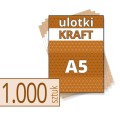 Ulotki na brązowym papierze KRAFT - A5 w atrakcyjnej niskiej cenie, z drukiem białym