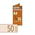 Ulotki składane brązowe EKO KRAFT - A4 do DL- w atrakcyjnej niskiej cenie, możliwy druk kolorem białym