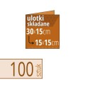 Ulotki składane brązowe EKO KRAFT - 30x15 cm do 15x15 cm - w atrakcyjnej niskiej cenie, możliwy druk kolorem białym