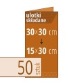 Ulotki składane brązowe EKO KRAFT - 30x30 cm do 15x30 cm - w atrakcyjnej niskiej cenie, możliwy druk kolorem białym