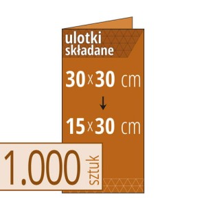 Ulotki składane brązowe EKO Kraftliner - 30x30 do 15x30 - 1.000 szt.