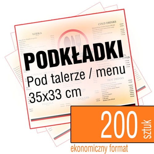 Podkładki pod talerze 35x33 cm - 200 szt.