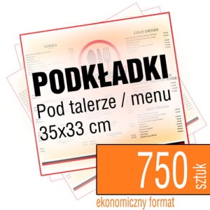 Podkładki pod talerze 35x33 cm - pakiet 750 szt.