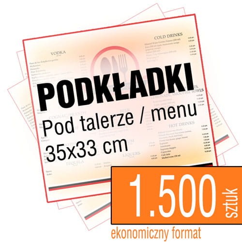 Podkładki pod talerze 35x33 cm - 1.500 szt.