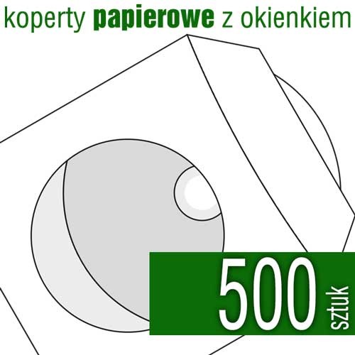 koperta papierowa do płyt CD, DVD, Blu-Ray z okienkiem