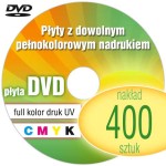 Płyty DVD + nadruk UV - pakiet 400 szt.