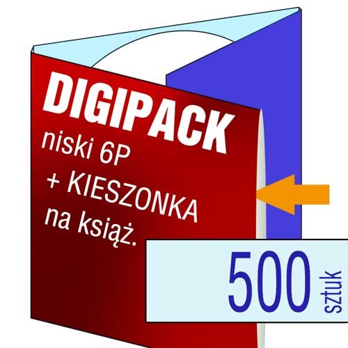 Digipacki 6P z KIESZONKĄ na książeczkę - 500 szt.