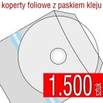 Koperta FOLIOWA + pasek kleju - pakiet 1.500 szt.