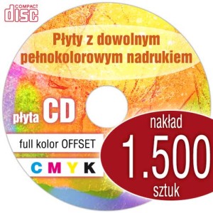 Płyty CD + nadruk offset - pakiet 1.500 szt.
