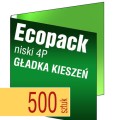 Ecopacki niskie 4P - GŁADKA KIESZEŃ, jednołamowe, 1 płyta - druk pełnokolorowy - 500 szt.