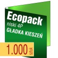 Ecopacki niskie 4P - GŁADKA KIESZEŃ, jednołamowe, 1 płyta - druk pełnokolorowy - 1.000 szt.