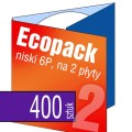 Ecopacki niskie 6P - dwułamowe, na 2 płyty - druk pełnokolorowy, uszlachetnienie folią w cenie podstawowej - 400 szt.