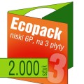 Ecopacki niskie 6P - dwułamowe, na 3 płyty - druk pełnokolorowy, uszlachetnienie folią w cenie podstawowej - 2.000 szt.