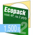 Ecopacki niskie 4P - jednołamowe, 2 płyty - druk pełnokolorowy - 1.500 szt.