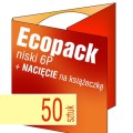 Ecopacki 6P - dwułamowe, 1 płyta, nacięcie na książeczkę - druk pełnokolorowy - 50 szt.