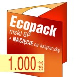Ecopack 6P z NACIĘCIEM na książeczkę - pakiet 1.000 szt.