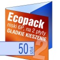 Ecopacki 6P - dwułamowe, 2 płyty (dwie gładkie kieszenie), możliwość zapakowania także 1 płyty + książeczki- druk pełnokolorowy - 50 szt.
