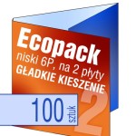 Ecopack 6P na 2 płyty - dwie GŁADKIE kieszenie - pakiet 100 szt.