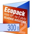 Ecopacki 6P - dwułamowe, 2 płyty (dwie gładkie kieszenie), możliwość zapakowania także 1 płyty + książeczki- druk pełnokolorowy - 300 szt.