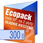 Ecopack 6P na 2 płyty - dwie GŁADKIE kieszenie - pakiet 300 szt.