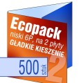 Ecopacki 6P - dwułamowe, 2 płyty (dwie gładkie kieszenie), możliwość zapakowania także 1 płyty + książeczki- druk pełnokolorowy - 500 szt.