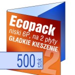 Ecopack 6P na 2 płyty - dwie GŁADKIE kieszenie - pakiet 500 szt.
