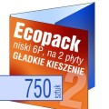Ecopacki 6P - dwułamowe, 2 płyty (dwie gładkie kieszenie), możliwość zapakowania także 1 płyty + książeczki- druk pełnokolorowy - 750 szt.