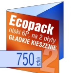 Ecopack 6P na 2 płyty - dwie GŁADKIE kieszenie - pakiet 750 szt.