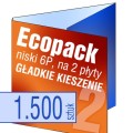 Ecopacki 6P - dwułamowe, 2 płyty (dwie gładkie kieszenie), możliwość zapakowania także 1 płyty + książeczki- druk pełnokolorowy - 1.500 szt.