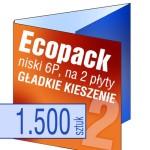 Ecopack 6P na 2 płyty - dwie GŁADKIE kieszenie - pakiet 1.500 szt.