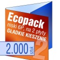 Ecopacki 6P - dwułamowe, 2 płyty (dwie gładkie kieszenie), możliwość zapakowania także 1 płyty + książeczki- druk pełnokolorowy - 2.000 szt.