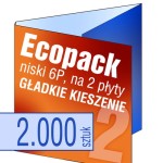 Ecopack 6P na 2 płyty - dwie GŁADKIE kieszenie - pakiet 2.000 szt.