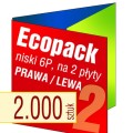 Ecopacki niskie 6P - dwułamowe, na 2 płyty na bocznych panelach (prawa/lewa) - druk pełnokolorowy, uszlachetnienie folią w cenie podstawowej - 2.000 szt.