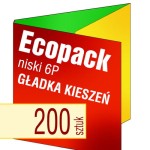 Ecopack 6P - GŁADKA KIESZEŃ - pakiet 200 szt.