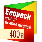Ecopack 6P - GŁADKA KIESZEŃ - pakiet 400 szt.