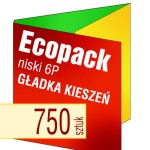 Ecopack 6P - GŁADKA KIESZEŃ - pakiet 750 szt.