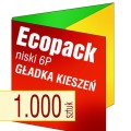 Ecopacki niskie 6P - dwułamowe, na 1 płytę (GŁADKA KIESZEŃ) - druk pełnokolorowy, uszlachetnienie folią w cenie podstawowej - 1.000 szt.