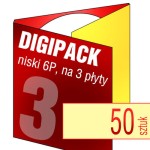 Digipack 6P na 3 płyty - pakiet 50 szt.