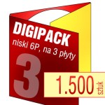 Digipack 6P na 3 płyty - pakiet 1.500 szt.