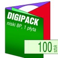 Digipacki 8P - trzyłamowe, na 1 płytę - druk pełnokolorowy, uszlachetnienie folią w cenie podstawowej - 100 szt.