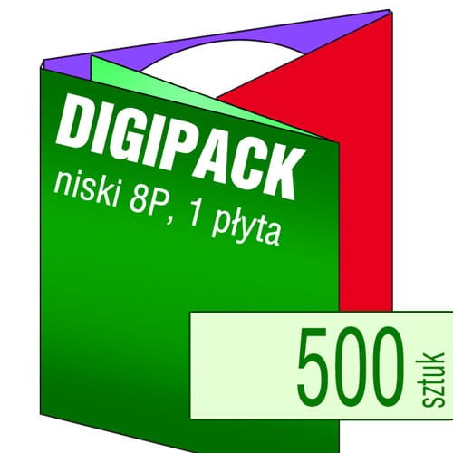 Digipacki 8P - trzyłamowe, na 1 płytę - druk pełnokolorowy, uszlachetnienie folią w cenie podstawowej - 500 szt.