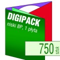 Digipacki 8P - trzyłamowe, na 1 płytę - druk pełnokolorowy, uszlachetnienie folią w cenie podstawowej - 750 szt.